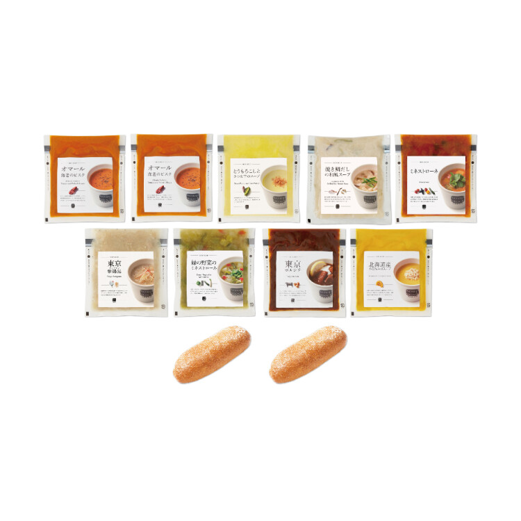 【メーカー直送品】106014A　スープストックトーキョー　スープとパンのセットFA