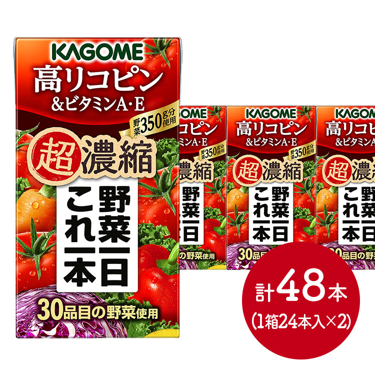 【メーカー直送品】野菜一日これ一本 超濃縮高リコピン＆ビタミンA・E 125ml×48本