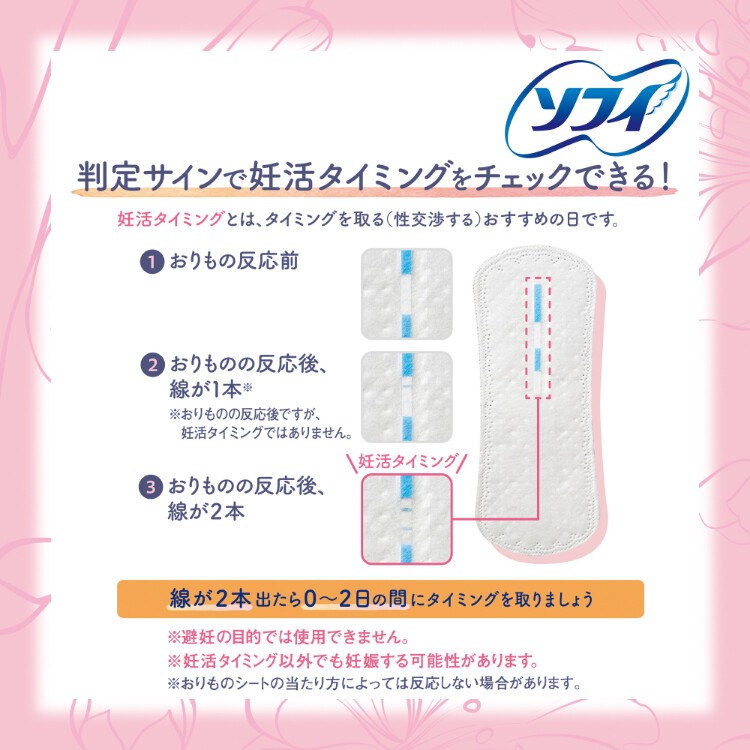 ソフィ妊活タイミングをチェックできるおりものシート１０枚